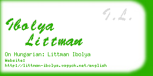 ibolya littman business card